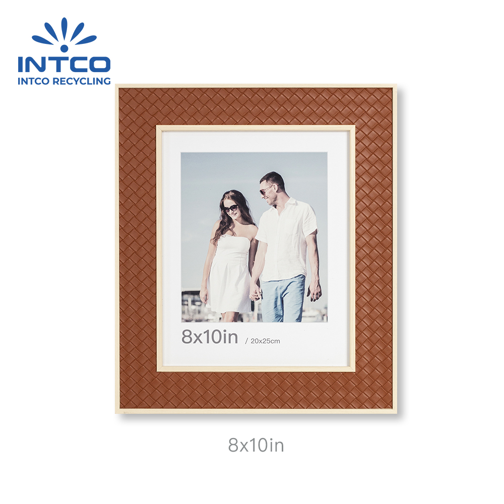 8x10in woven leather photo frame